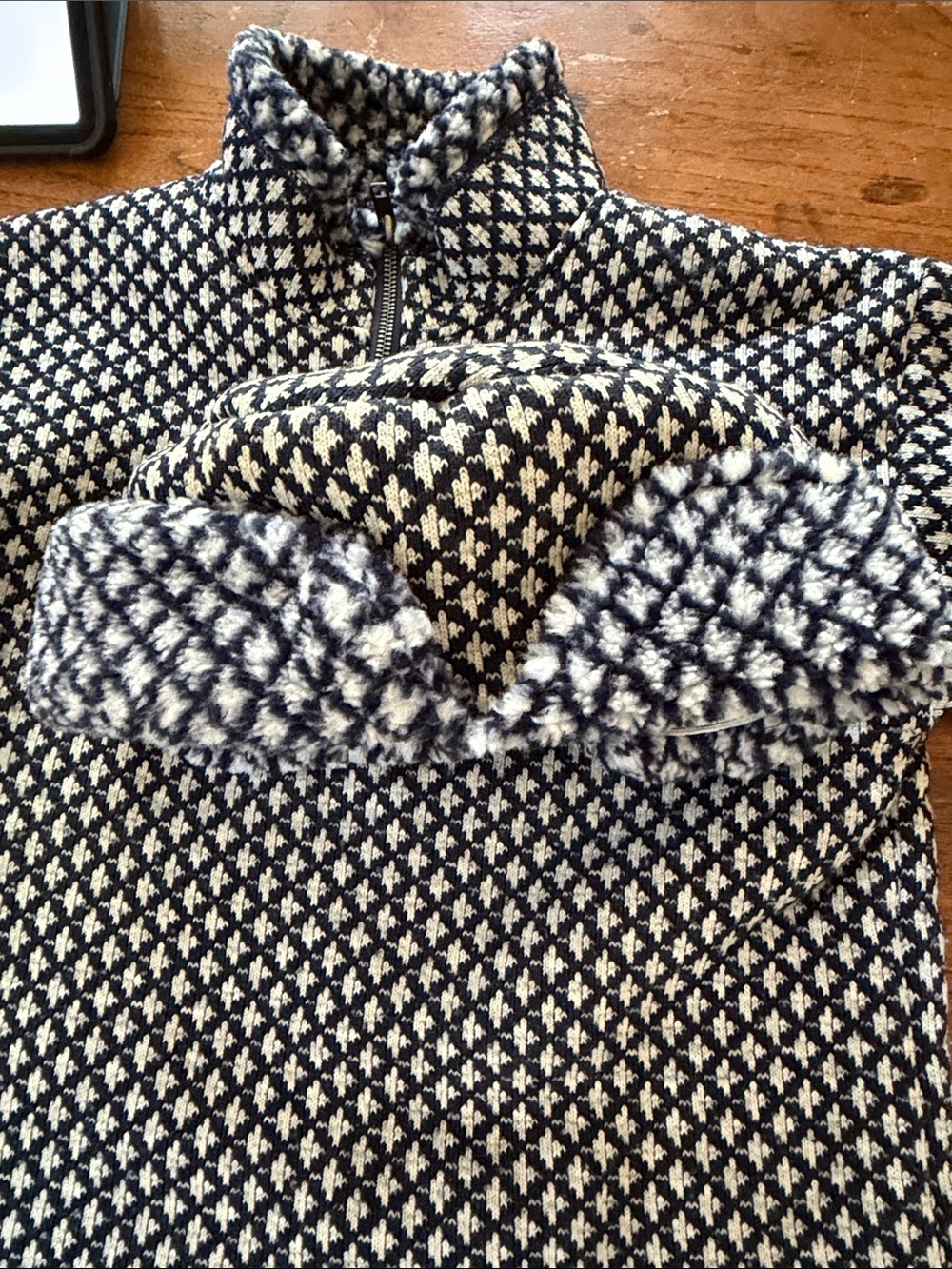 Vintage Kids blue/white fleece top and hat. - Picture 5 of 6